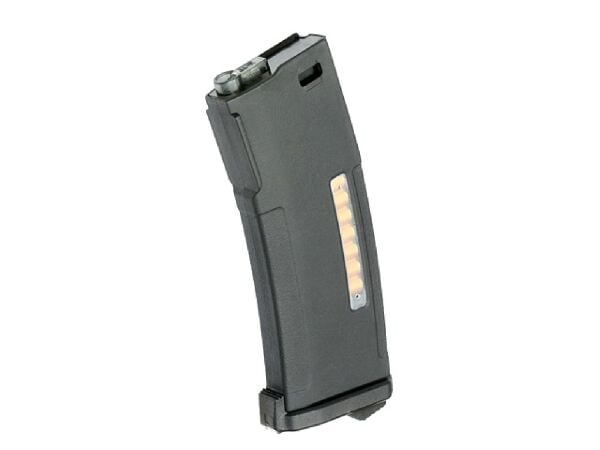 BattleAxe 150BB Polimer MidCap Mermi görünümlü ŞARJÖR Siyah Airsoft M4 AR15 Tüfek için