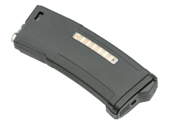 BattleAxe 150BB Polimer MidCap Mermi görünümlü ŞARJÖR Siyah Airsoft M4 AR15 Tüfek için