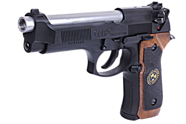 WE Samurai Edge M9 Siyah Ağaç Kabzalı GBB Airsoft Tabanca