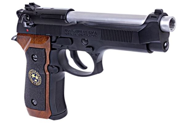 WE Samurai Edge M9 Siyah Ağaç Kabzalı GBB Airsoft Tabanca