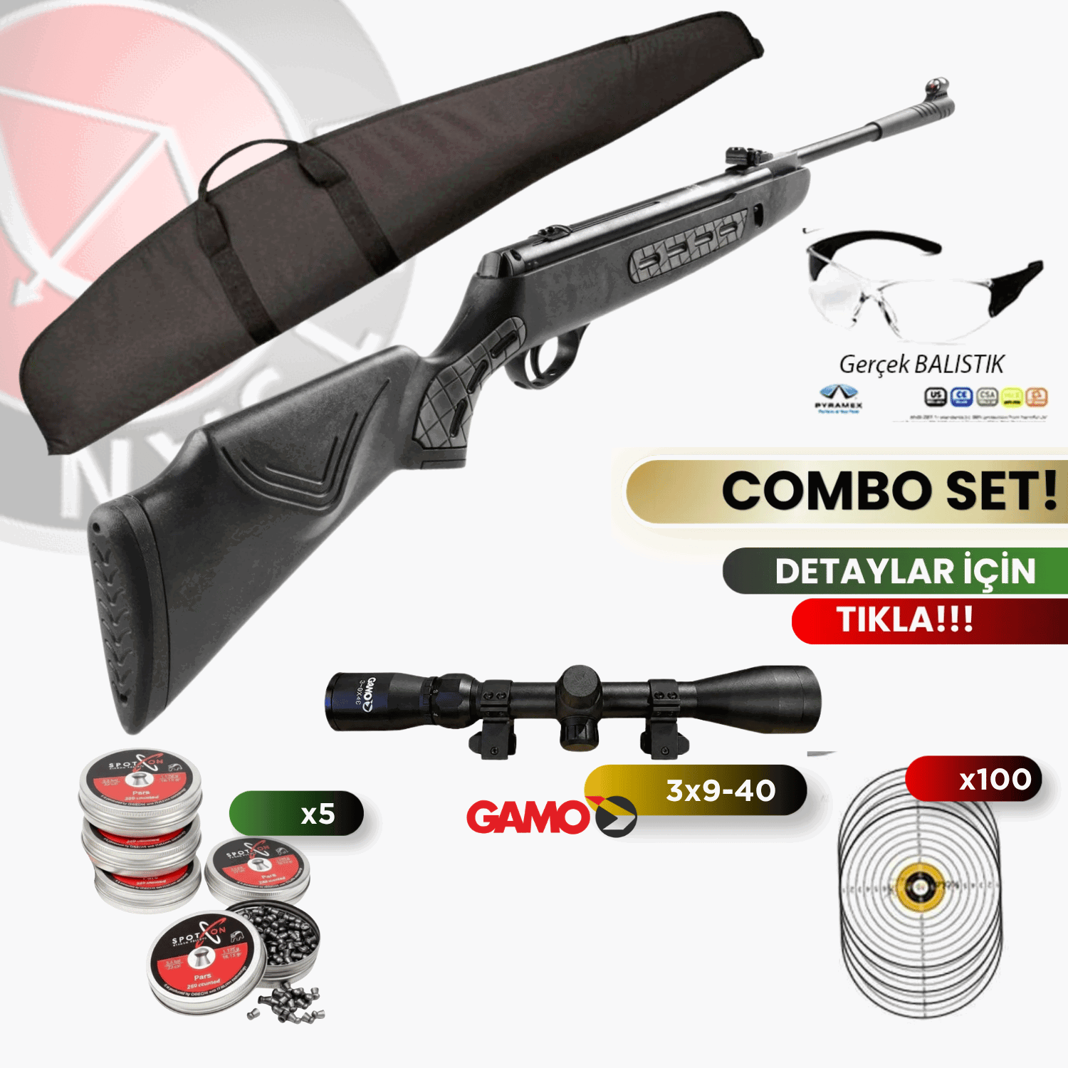 Hatsan Striker 1000S VORTEX 5.5mm Havalı Tüfek Seti | Hatsan