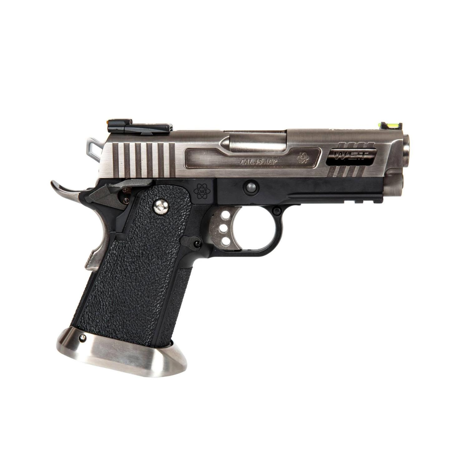 WE Hi Capa 3.8 SILVER FullAUTO Airsoft Tabanca Brontosaurus (WE-H008WET-2)