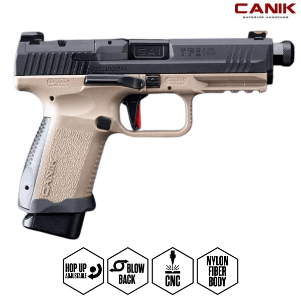 Canik TP9 Elite Combat Airsoft Replika - Duo Tone - Tan+Siyah