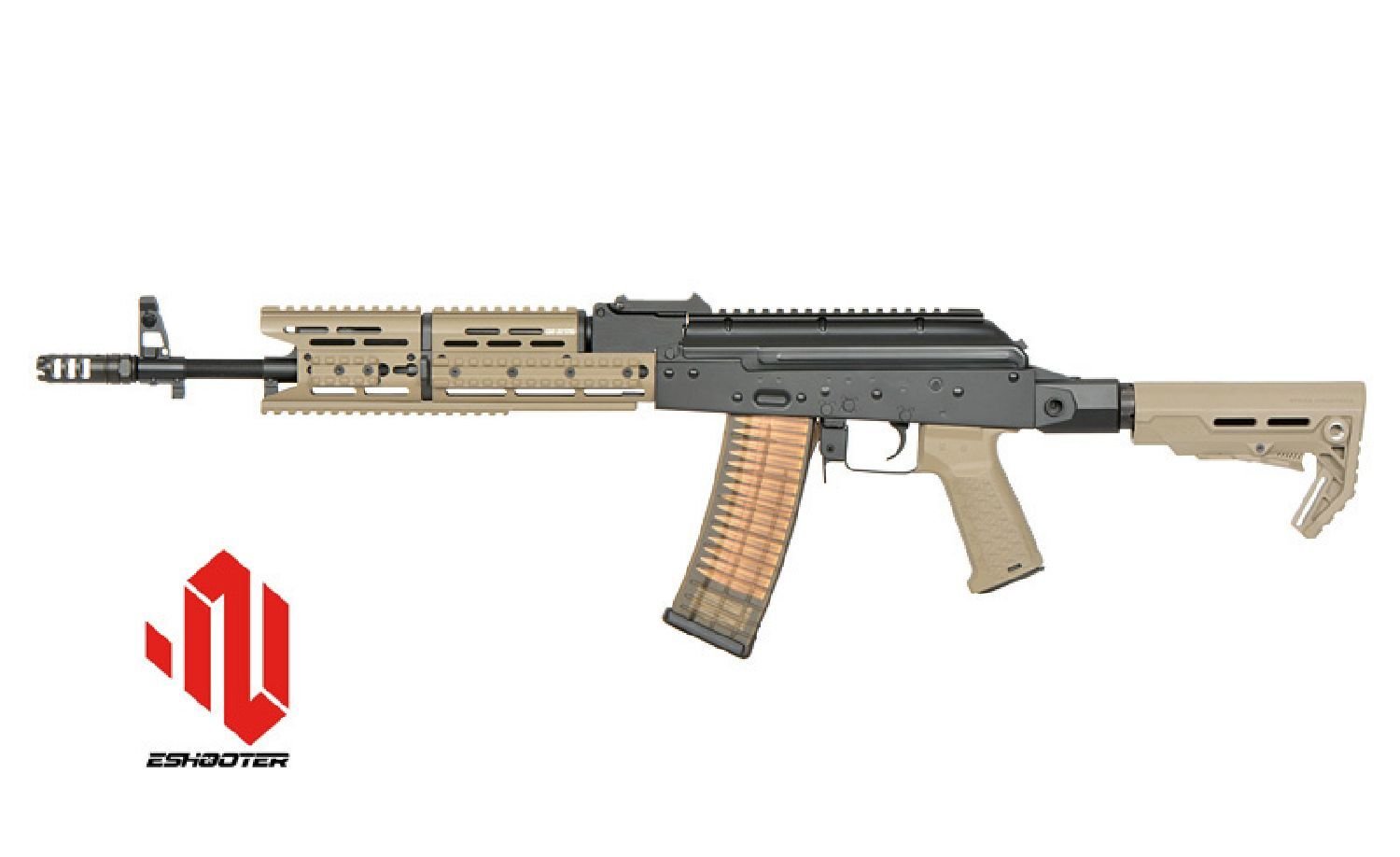 EMG Strike Industries AK-TRAX DESERT Airsoft Modern AK74 Eshooter ETU sistem