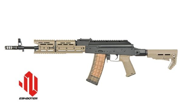 EMG Strike Industries AK-TRAX DESERT Airsoft Modern AK74 Eshooter ETU sistem