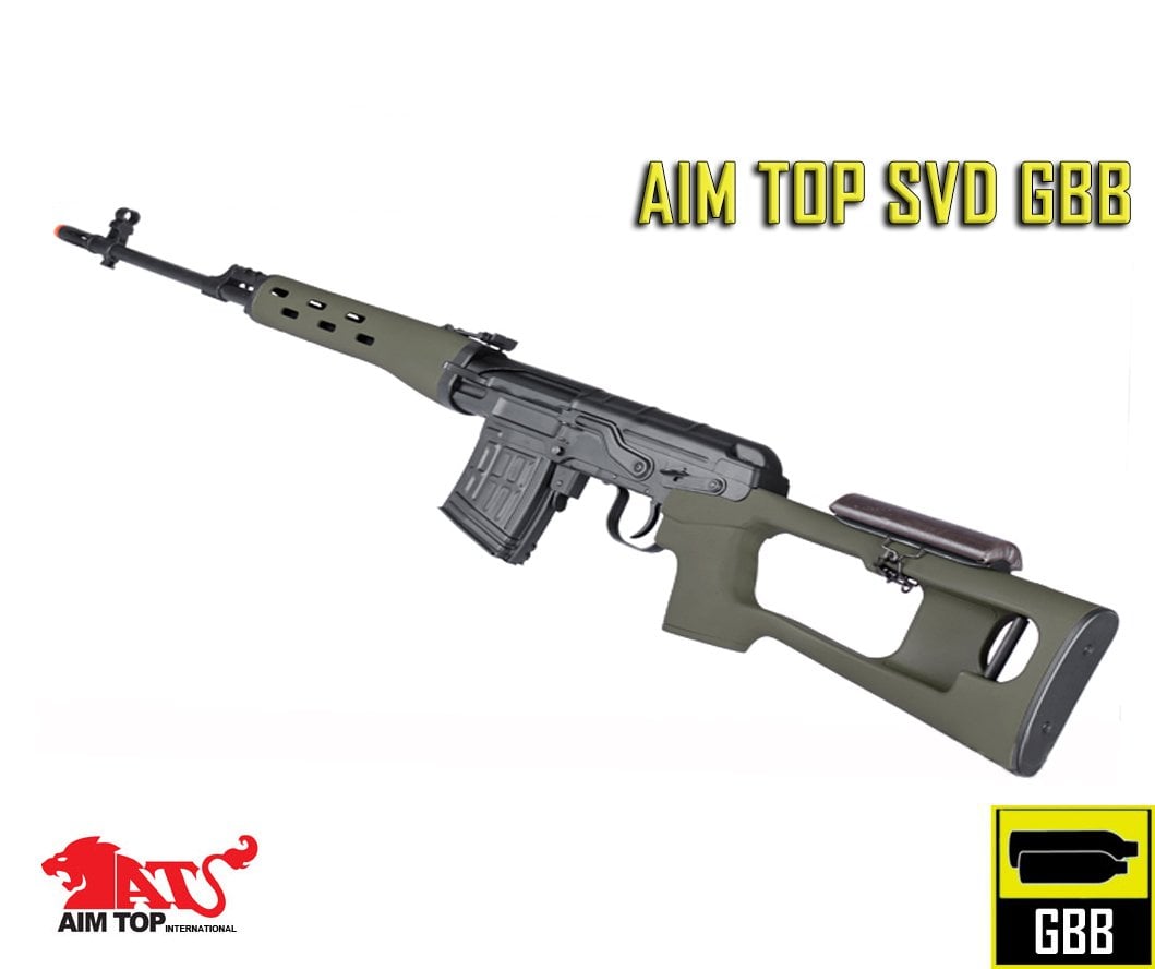 Dragunov AIM TOP SVD GBB Sniper Tüfek - Yeşil