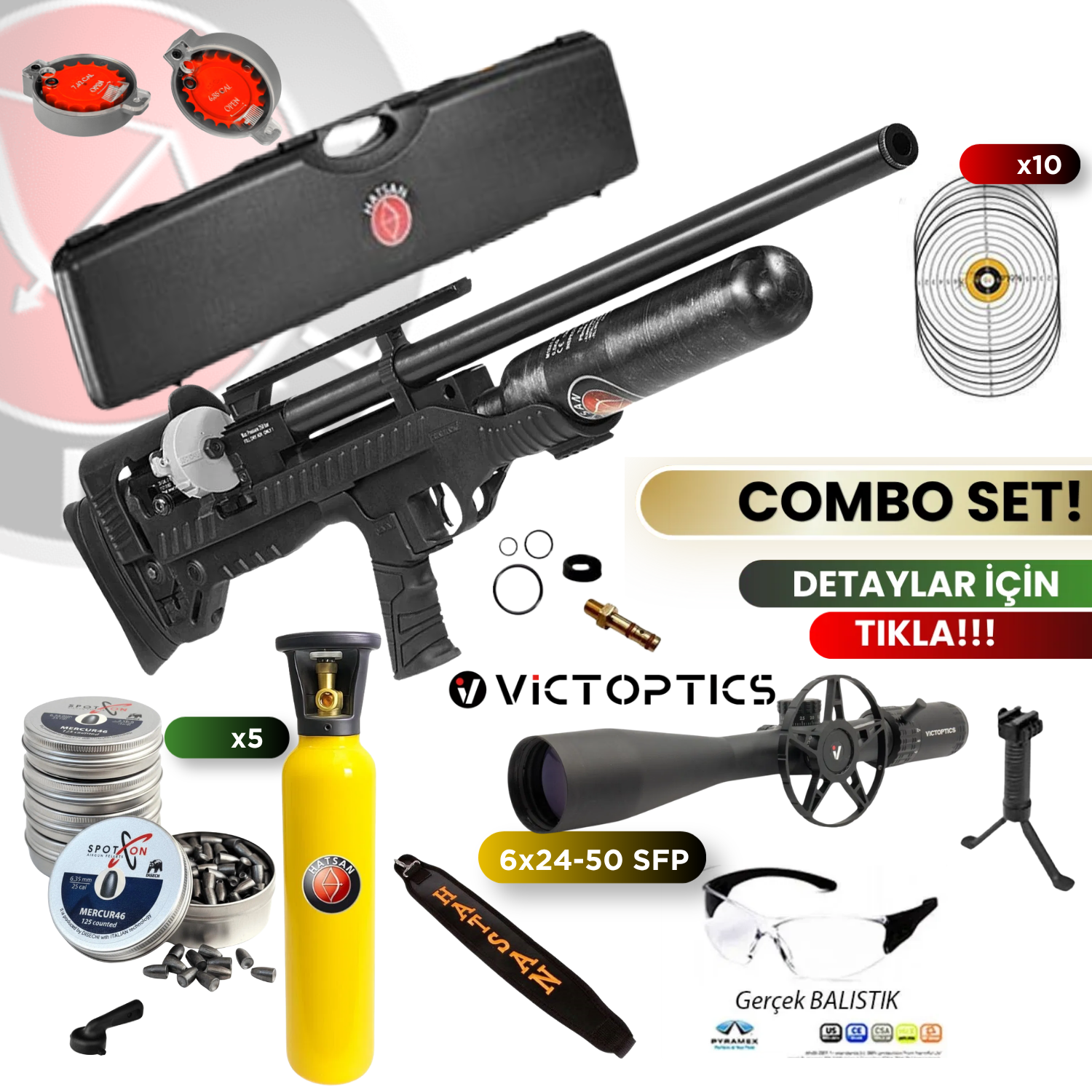 HATSAN BLITZ BP 6.35mm Otomatik PCP Havalı Tüfek Seti