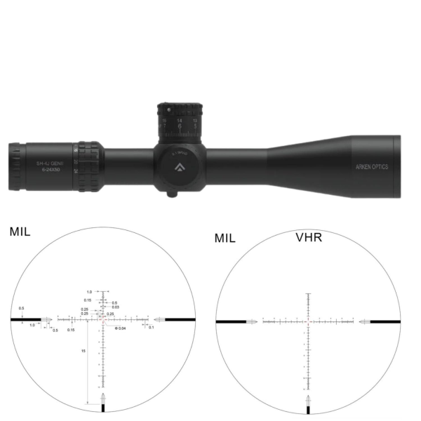 Arken Optics SH-4J 6-24x50 FFP VHR (MRAD) Tüfek Dürbünü