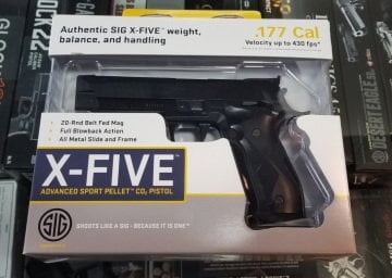 SIG SAUER X-FIVE HAVALI TABANCA 4.5mm SIYAH SigSauer Lisanslı