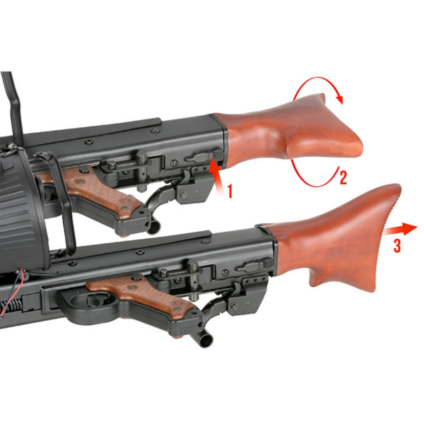 AGM S&T MG42 Airsoft Full Metal Real Wood Makineli Tüfek