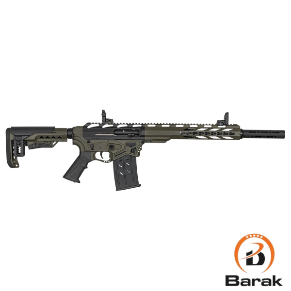 BARAK BR20S YEŞİL ŞARJÖRLÜ 20 KALİBRE 51 CM YİVSİZ YARI OTOMATİK AV TÜFEĞİ
