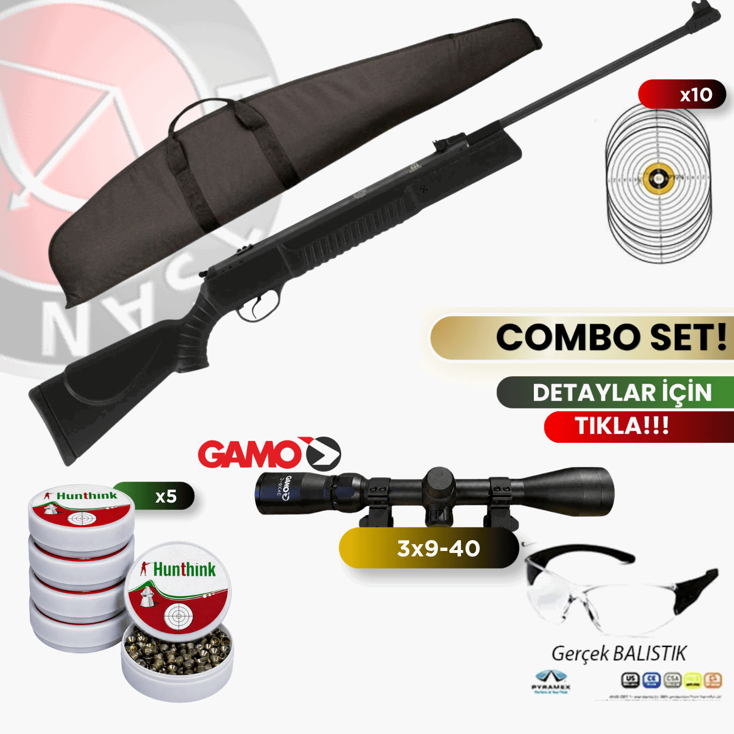 HATSAN MOD 80 5.5mm Havalı Tüfek Seti