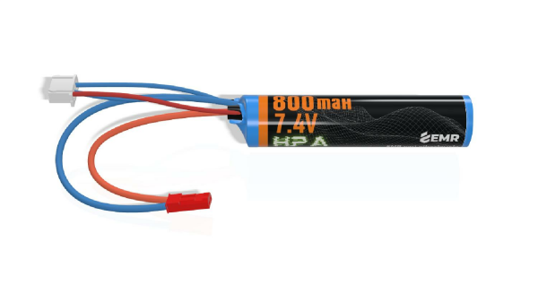 EMR 7.4V 800mAh Lithium Ion Çubuk Airsoft HPA Pil T-Plug