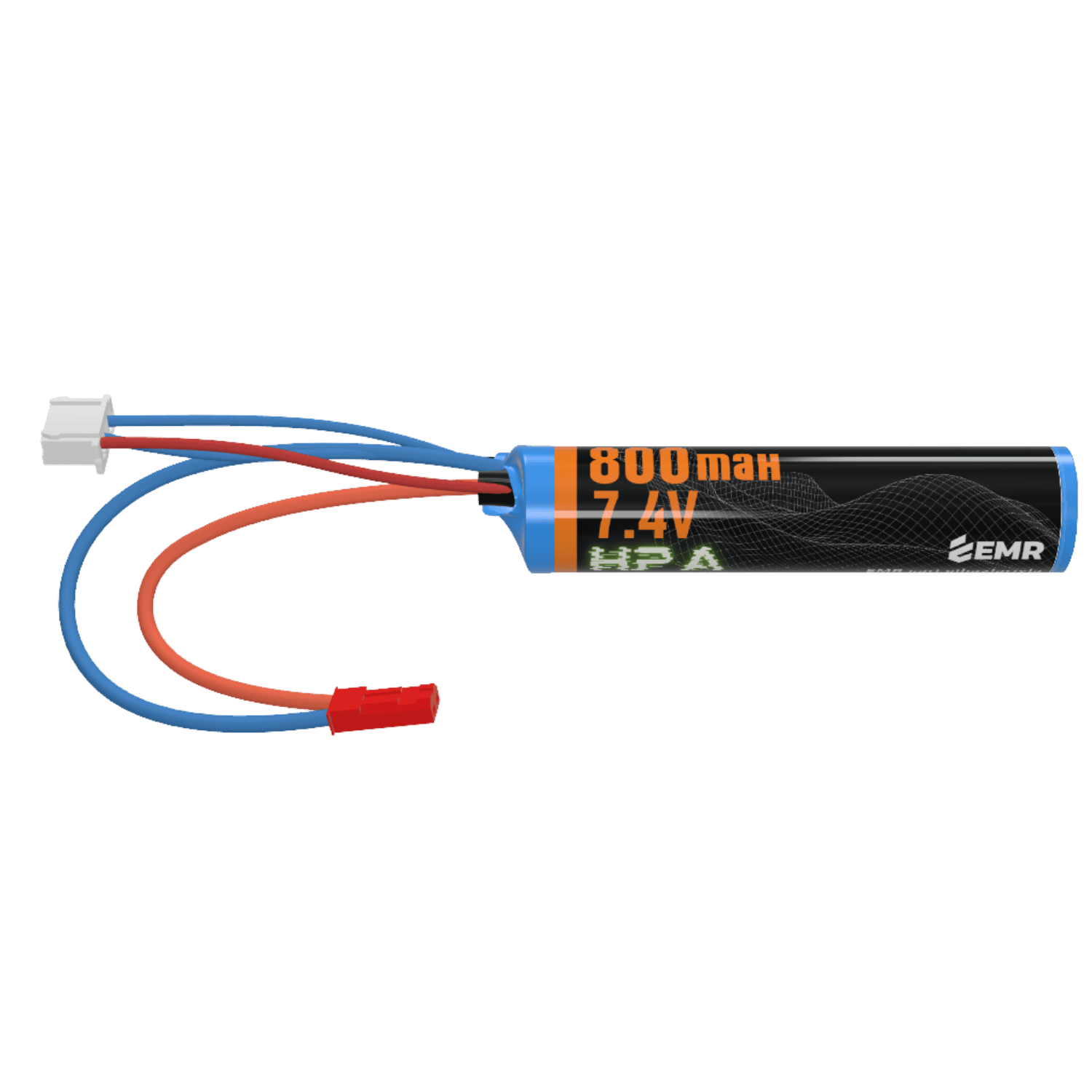 EMR 7.4V 800mAh Lithium Ion Çubuk Airsoft HPA Pil T-Plug