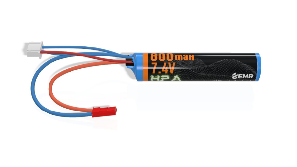 EMR 7.4V 800mAh Lithium Ion Çubuk Airsoft HPA Pil JST