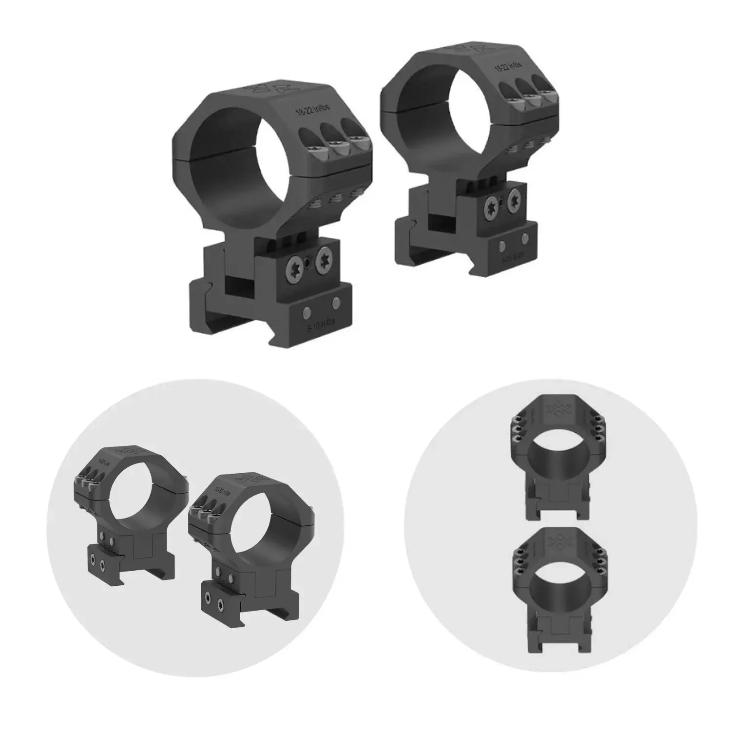 Vector Optics X-ACCU 30 mm Ayarlanabilir Yükseklikli Picatinny Dürbün Montaj Halkaları – XASR-3041