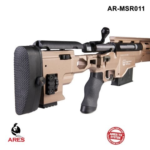 ARES REMINGTON MSR338 SPRING SNIPER AIRSOFT TÜFEĞİ BOLT ACTION TAN - ÇÖL RENGI