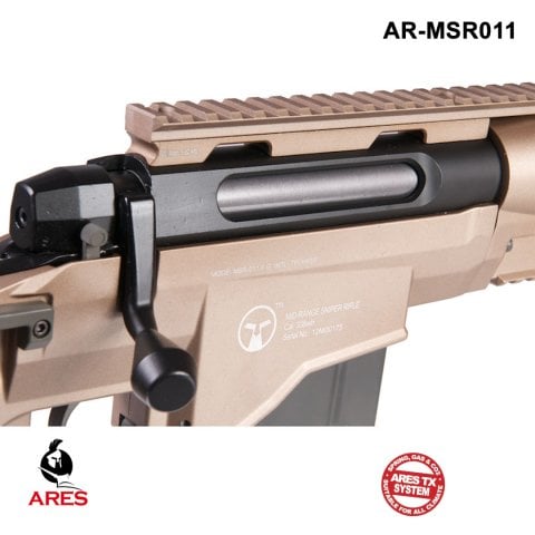 ARES REMINGTON MSR338 SPRING SNIPER AIRSOFT TÜFEĞİ BOLT ACTION TAN - ÇÖL RENGI