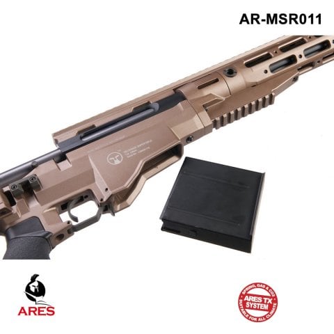 ARES REMINGTON MSR338 SPRING SNIPER AIRSOFT TÜFEĞİ BOLT ACTION TAN - ÇÖL RENGI