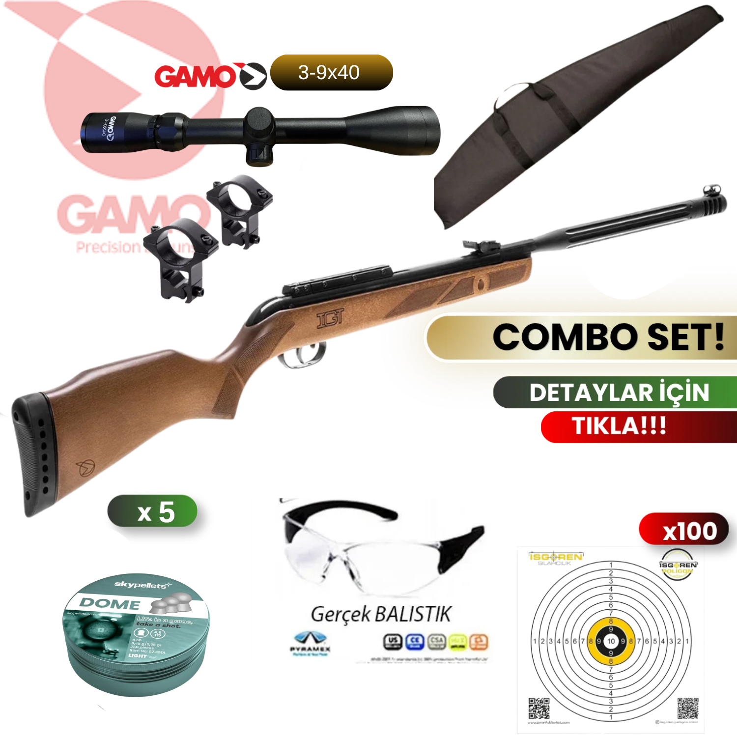 Gamo Hunter Maxxım Igt F Kal. 4,5 Havalı Tüfek Seti
