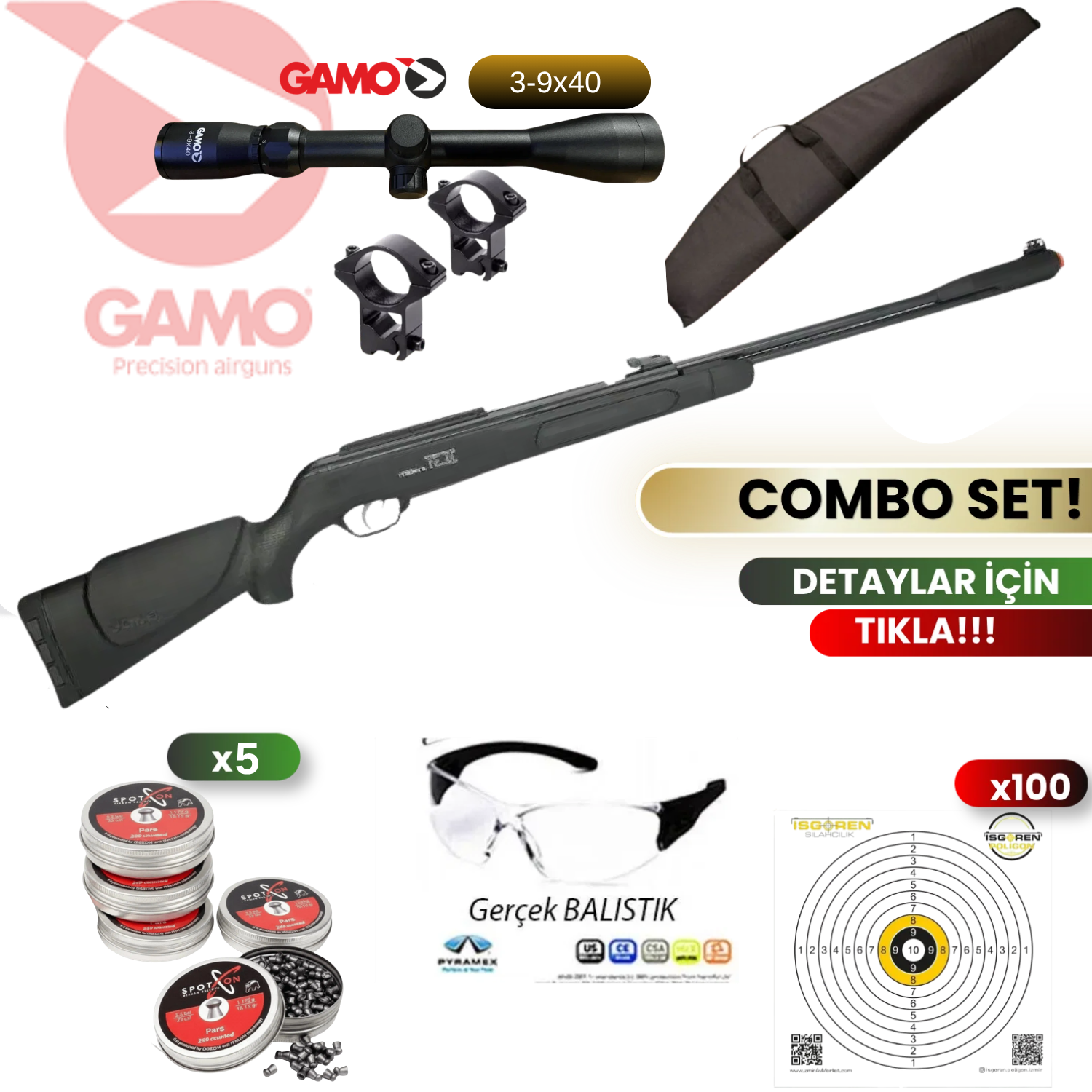 Gamo CARABINA CFX 5.5 mm Havalı Tüfek Seti