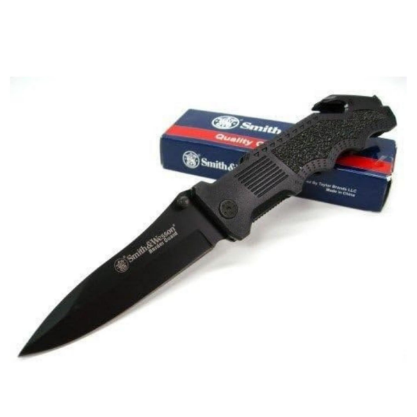 Smith Wesson® Border Guard Drop Point Black Katlanır Çakı SWBG1