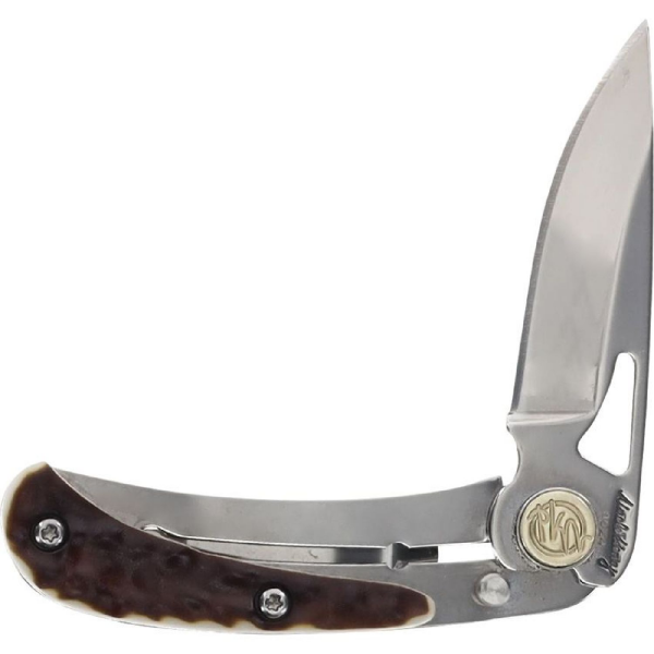 Schrade Uncle Henry Next Gen Pocket Knife Brown Staglon Handles Katlanır Çakı 1205105