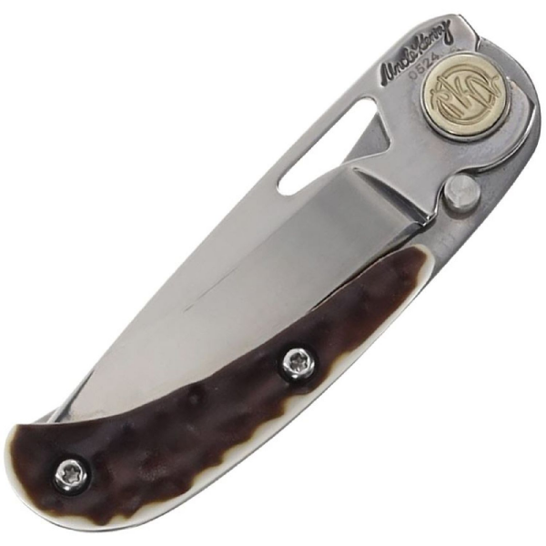 Schrade Uncle Henry Next Gen Pocket Knife Brown Staglon Handles Katlanır Çakı 1205105