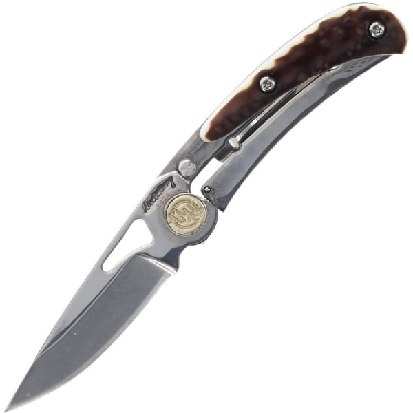 Schrade Uncle Henry Next Gen Pocket Knife Brown Staglon Handles Katlanır Çakı 1205105