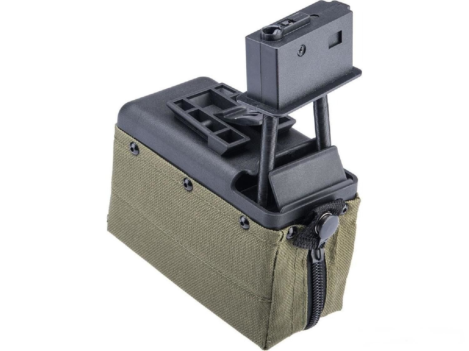 A&K 1500 BB Box Magazine with Upgraded High Strength Motor for Airsoft M249 Series AEG