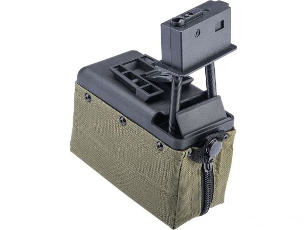 A&K 1500 BB Box Magazine with Upgraded High Strength Motor for Airsoft M249 Series AEG