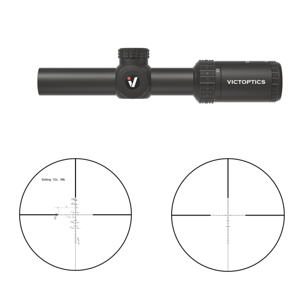 Victoptics SOI 1.5-5x20 Tüfek dürbünü 25.4mm Tüp RED+GREEN IR 1/5MIL