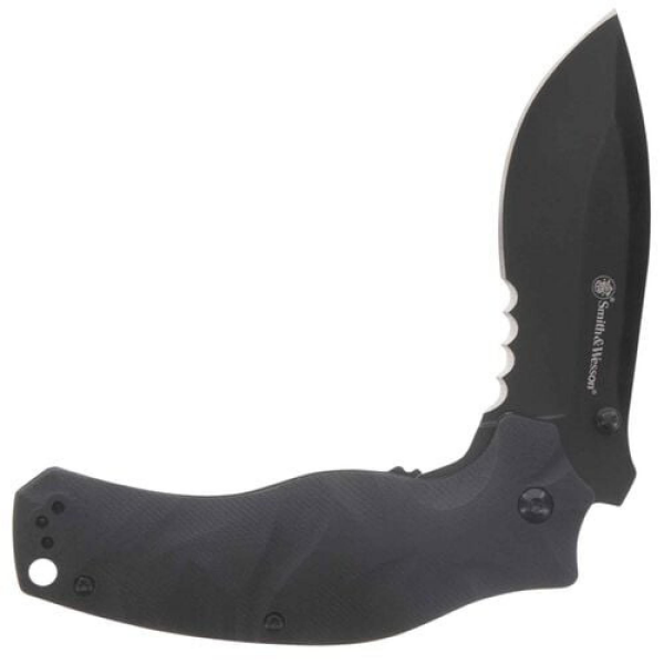 Smith Wesson® Black Ops Recurve Katlanır Tırtıklı Çakı 1136220