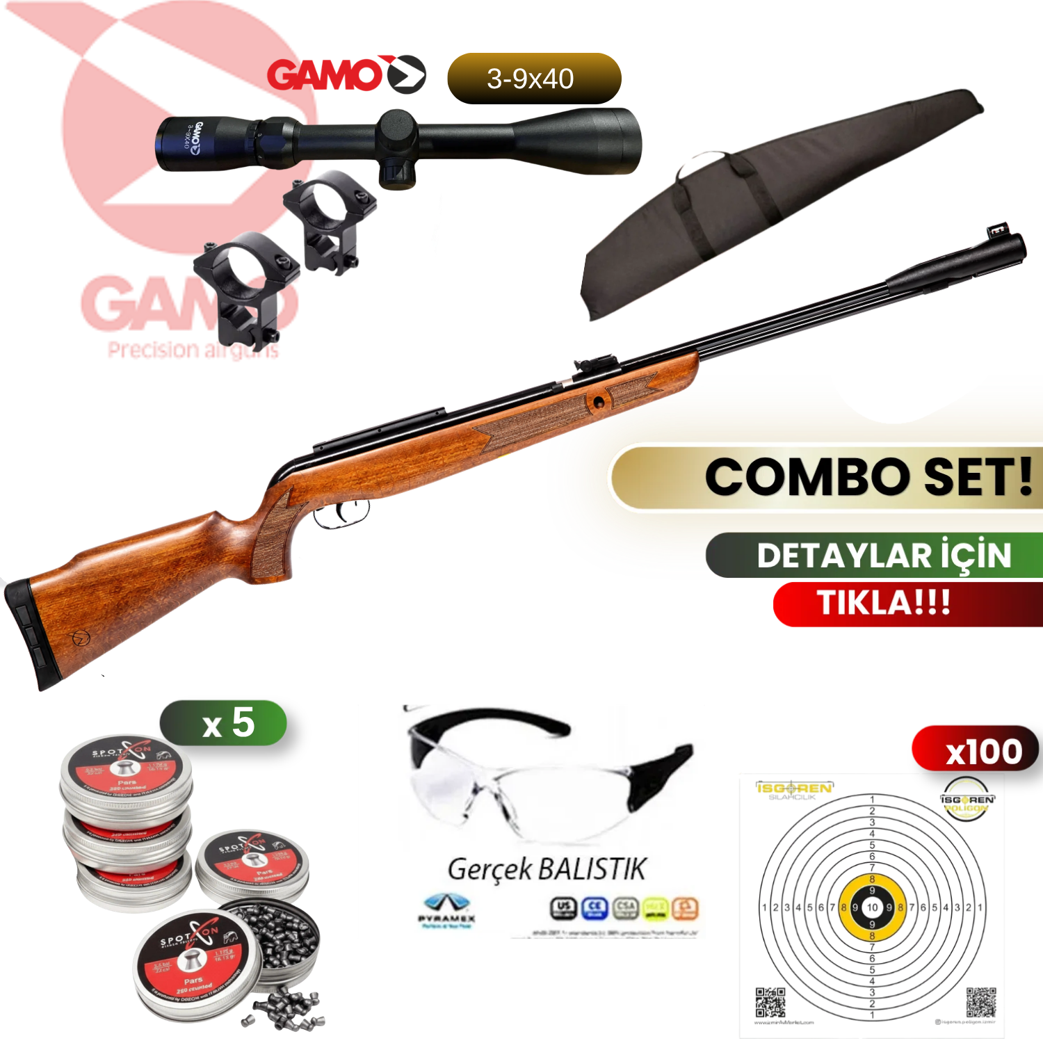 Gamo CF-X ROYAL 5,5 mm Havalı Tüfek Seti