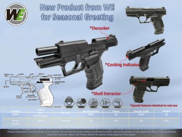 WE 99 FULL METAL WALTHER GBB Tabanca - Siyah