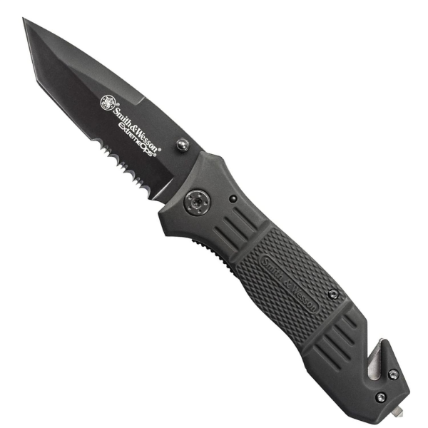 Smith Wesson® Extreme Ops Drop Point Black Kurtarma Çakısı SWFR2SCP