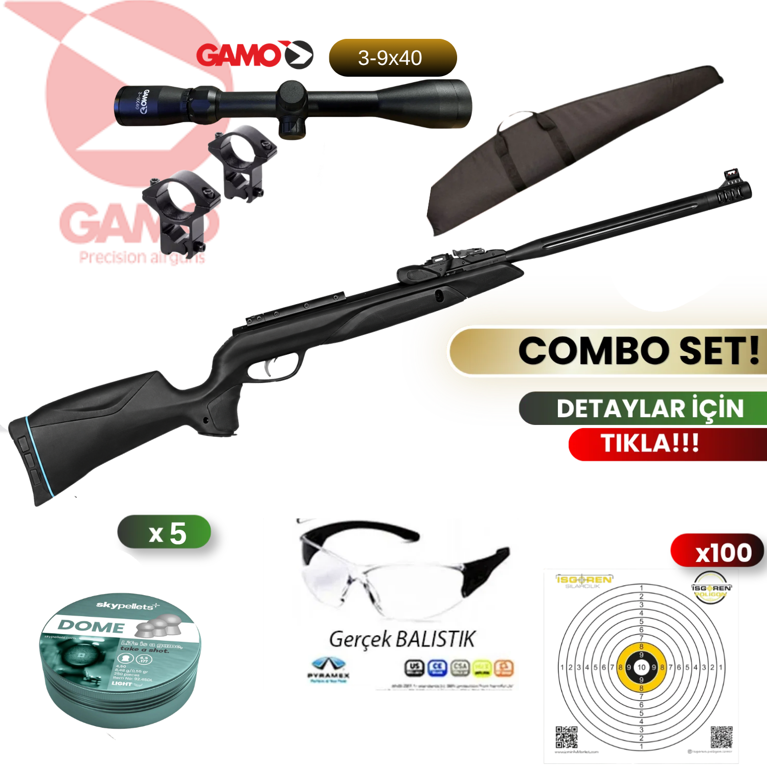 Gamo SPEEDSTER IGT 10X GEN2 4.5 mm Havalı Tüfek Seti