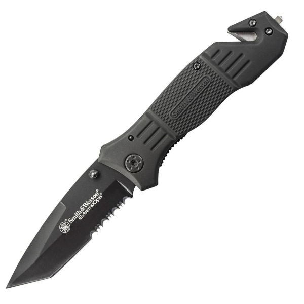 Smith & Wesson® Extreme Ops 2 Drop Point Serrated Katlanır Çakı SWEX2S