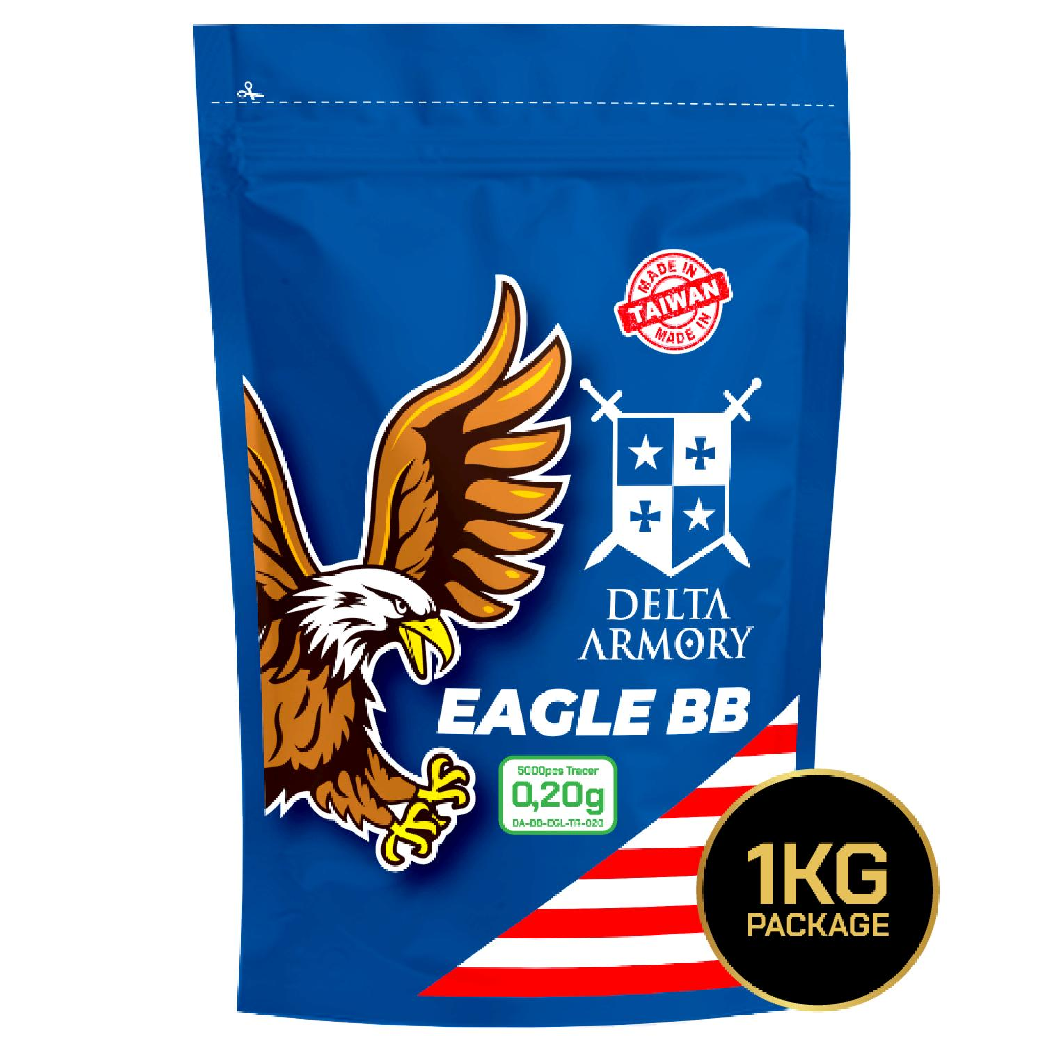 Delta Armory 0.20g AIRSOFT TRACER BB 5000Adet EAGLE Serisi