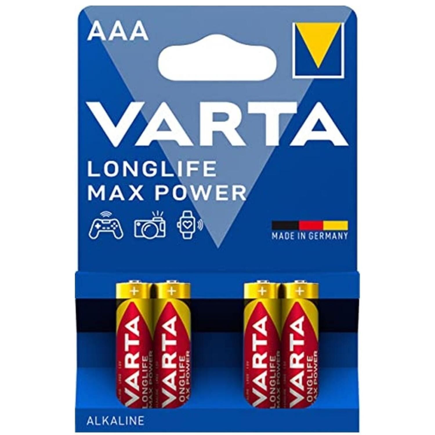 Varta Longlife Max Power Alkalin 4'lü AAA Kalem Pil