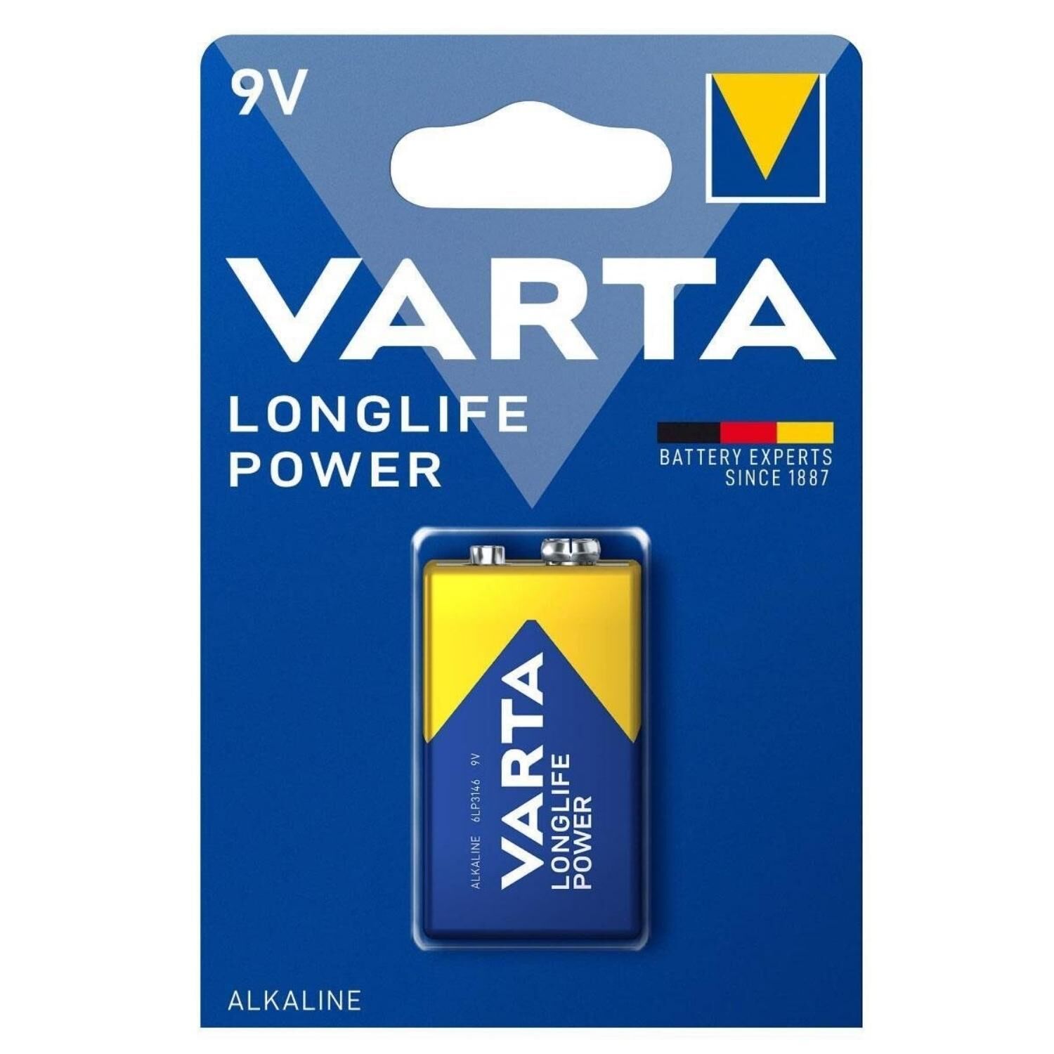 Varta Longlife Power Alkalin 9V Pil