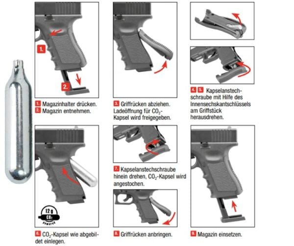 UMAREX Glock19 4.5mm CO2 NonBlowback 3JOULE Havalı Tabanca 5.8358