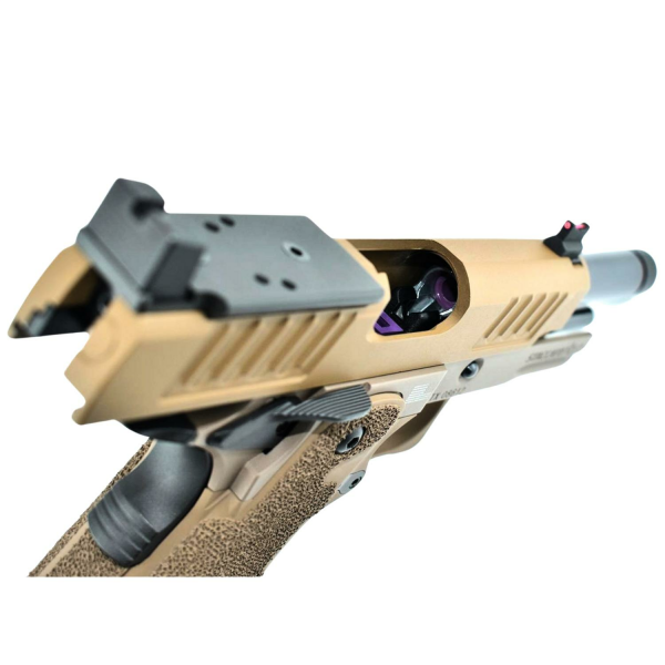 Army Helios Staccato Licensed C2 Compact 2011 FDE T8 GBB Pistol with RMR Cut Tabanca