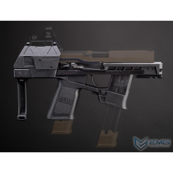 EMG Flux Defense Licensed Raider PDW Kit for SIG Sauer ProForce P320 M17 Gas Blowback Airsoft Pistols