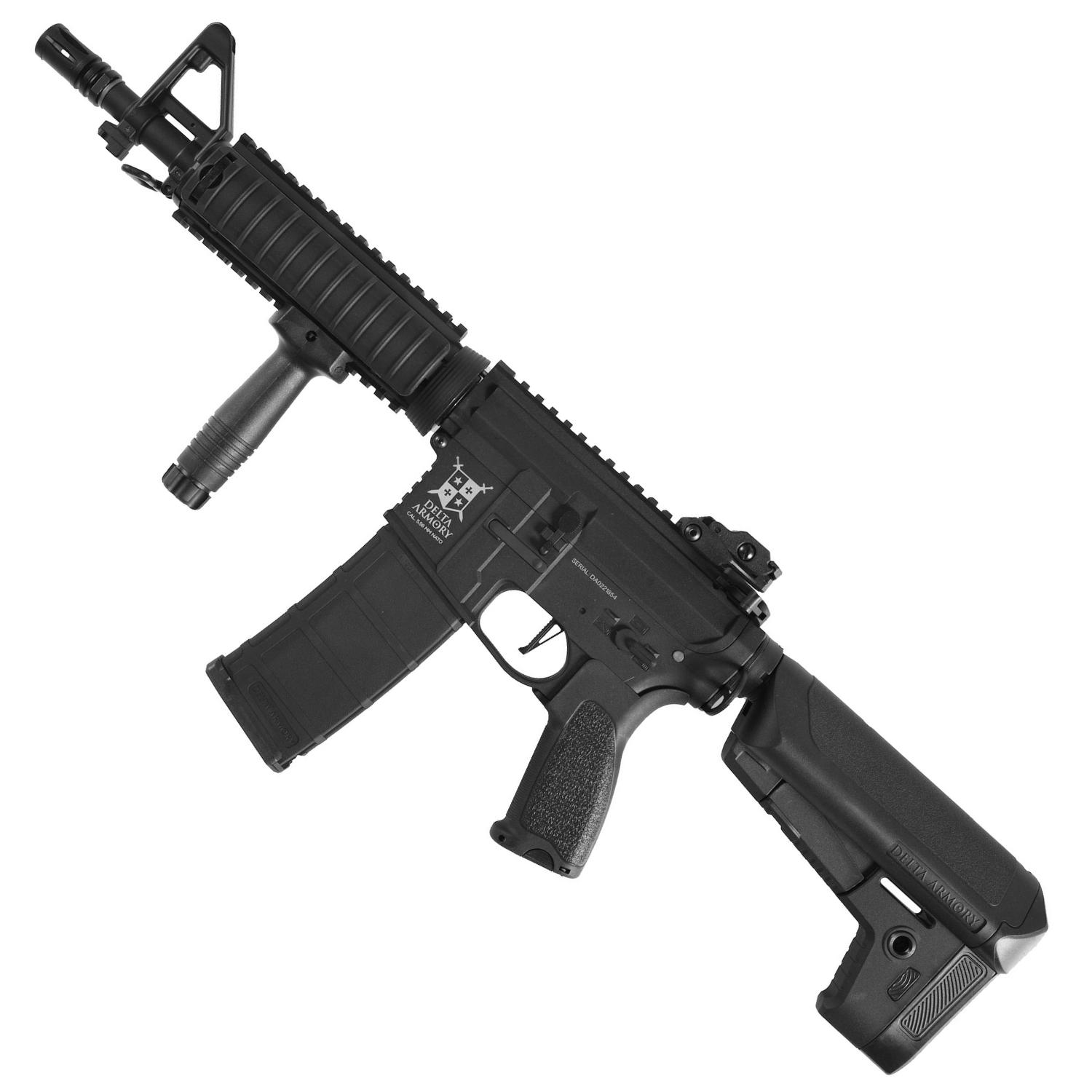 Delta Armory AR15 RIS BRAVO CQB-R Siyah AEG Airsoft Tüfek / Pil Şarj Setli DA-B01