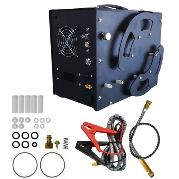 TUXING HPA ve PCP HAVALI TÜFEK KOMPRESÖRÜ (4500 Psi - 300 Bar) Araba Aküsü ve Elektrik ile Dolum