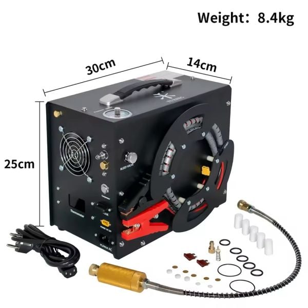 TUXING HPA ve PCP HAVALI TÜFEK KOMPRESÖRÜ (4500 Psi - 300 Bar) Araba Aküsü ve Elektrik ile Dolum