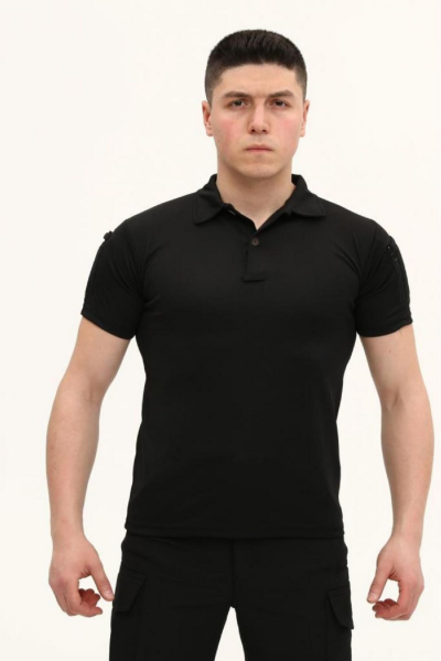 SS  Regular Fit Polo Yaka Kısa Kollu Erkek Tişört SİYAH