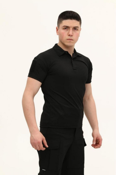 SS  Regular Fit Polo Yaka Kısa Kollu Erkek Tişört SİYAH