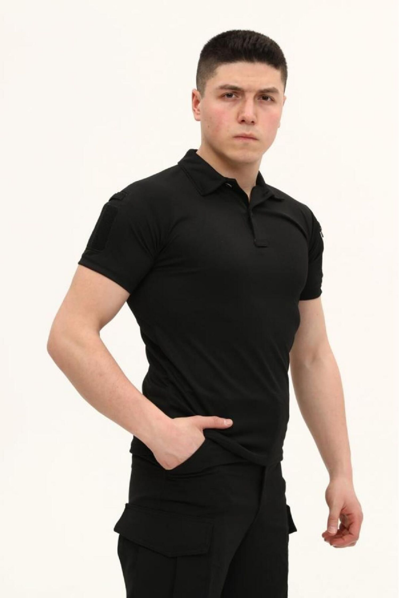 SS  Regular Fit Polo Yaka Kısa Kollu Erkek Tişört SİYAH